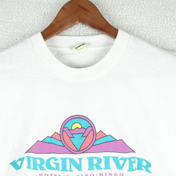 Vintage T Shirt Womens Extra Large White Southwestern Virgin River Screen Stars - Picture 3 of 9